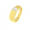 Anillo hombre oro  18 kilates bicolor