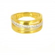 ANILLO ORO BICOLOR 18 KTS CON DIAMANTES