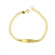 Pulsera bebé oro 18 kts con placa