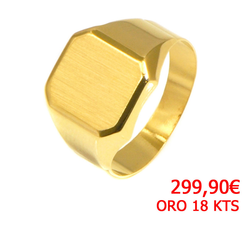 impermeable cilindro Delgado anillo-oro-18-kilates-sello