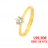 Anillo oro 18 kilates circonita