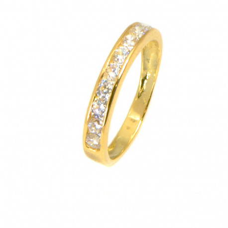 Anillo oro 18 kilates circonitas