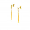 Pendientes oro 18 kts largos circonitas