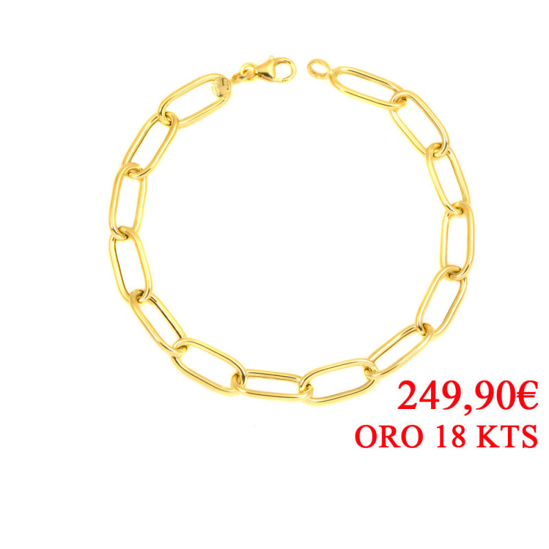 Pulsera de eslabones de 18k para mujer Pulsera de cadena de