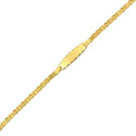 Pulsera oro 18 kts con placa mujer