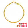 Pulsera oro amarillo 18 kts  cordón