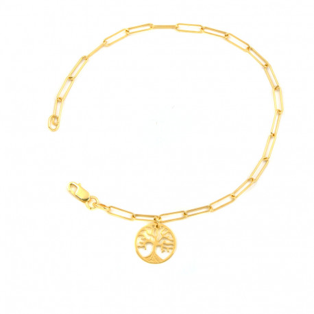 Pulsera árbol de la vida oro 18 kts