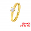 Anillo oro 18 kilates circonita