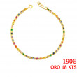 Pulsera oro 18 kts mujer piedras multicolor