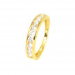 Anillo oro amarillo 18 kilates circonitas