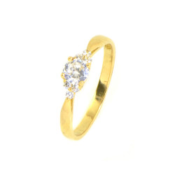 Anillo oro 18 kilates circonitas