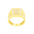 Anillo hombre oro amarillo 18 kilates solitario