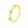 Anillo oro amarillo 18 kilates esmeraldas