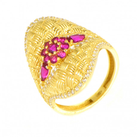 Anillo oro 18 kilates circonitas