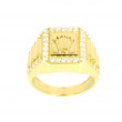 Anillo hombre oro 18 kilates sello corona