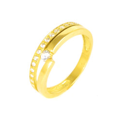 Anillo circonitas oro 18 kilates