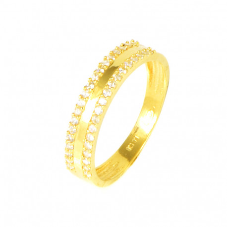 Anillo oro 18 kilates circonitas