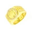 Anillo hombre oro 18 kilates sello corona