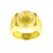 Anillo hombre oro 18 kilates sello corona