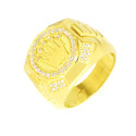 Anillo hombre oro 18 kilates sello corona