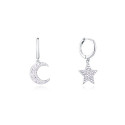 Pendientes de plata Viceroy luna y estrella