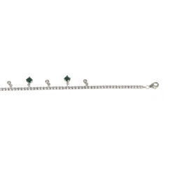 Pulsera de plata con circonitas