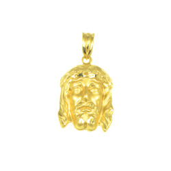 Colgante cabeza de cristo oro de 18 klts