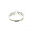 Anillo oro blanco 18 kilates circonitas