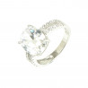 Anillo oro blanco 18 kilates circonitas