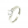 Anillo oro blanco 18 kilates circonitas