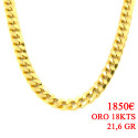 Cadena d'or 18 kts barbada