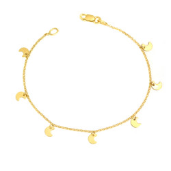 Pulsera oro 18 kts mujer lunas